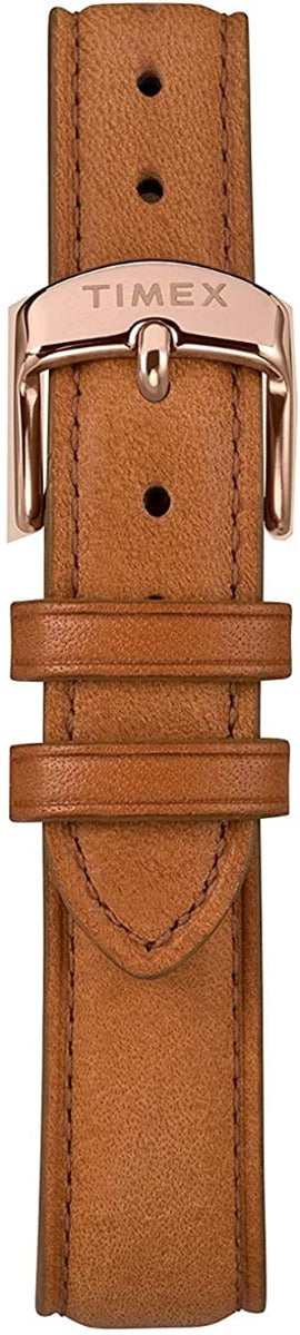 Timex Meriden Ladies Watch with Silver Dial and Brown Strap TW2R89500