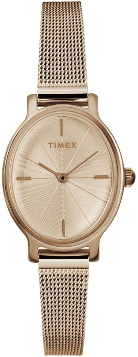 Timex Ladies Watch with Rose Gold Dial and Rose Gold Milanese Strap TW2R94400
