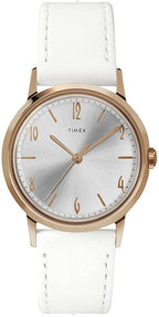 Timex Marlin Ladies Watch with White Leather Strap TW2T18300