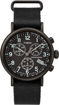 Timex Essential Mens Chronograph watch with Black Dial and Black Nato Strap TW2T21200