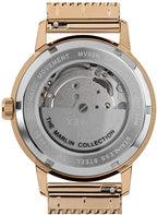 Timex Men's Marlin Automatic Watch with Silver Dial and Gold Milanese Strap TW2T34600