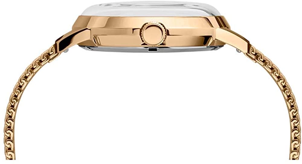 Timex Men's Marlin Automatic Watch with Silver Dial and Gold Milanese Strap TW2T34600