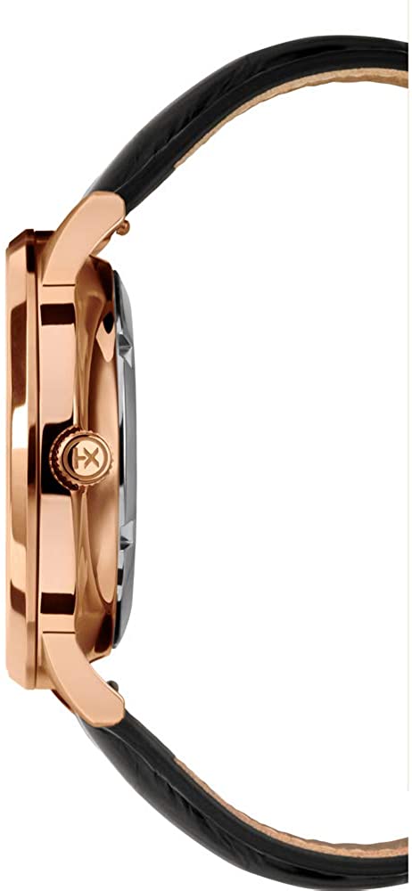 Gwylio Awtomatig Waterbury i Ddynion Timex gyda Deial Du a Strap Lledr Brown TW2T70100