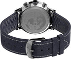 Timex Mens Waterbury Chronograph Watch with Blue Indiglo Dial and Blue Strap TW2T71300