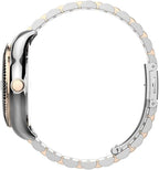 Timex Ladies Watch with Silver Dial and Two Tone Stainless Steel Strap TW2T87000