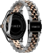 Timex Ladies Watch with Silver Dial and Two Tone Stainless Steel Strap TW2T87000