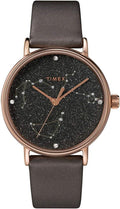 Timex Ladies Watch with Brown Dial with Brown Leather Strap TW2T87700