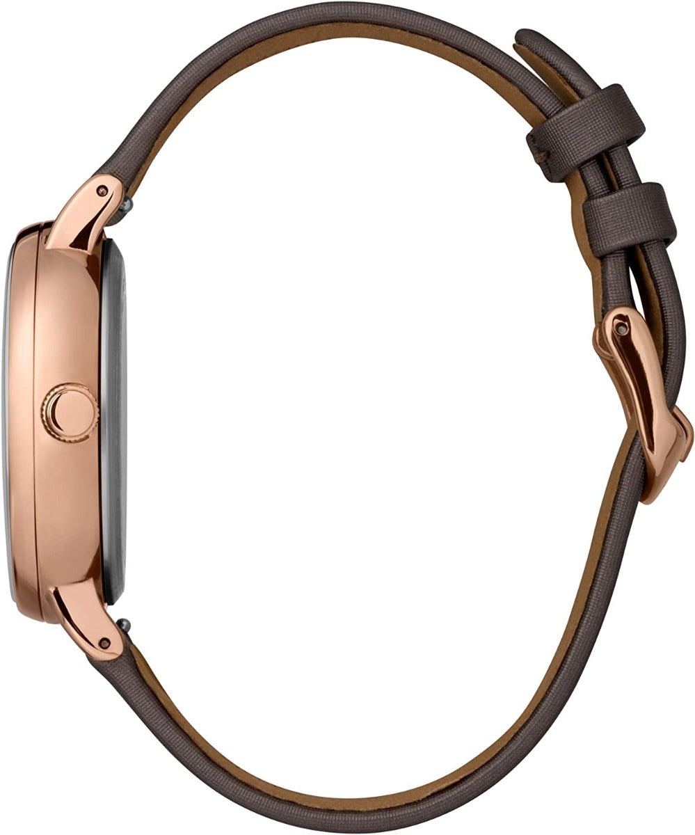 Timex Ladies Watch with Brown Dial with Brown Leather Strap TW2T87700