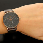Timex Ladies Watch with Brown Dial with Brown Leather Strap TW2T87700
