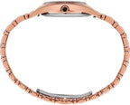 Timex Ladies Milano Watch with Black Dial and Rose Gold Bracelet TW2T90500