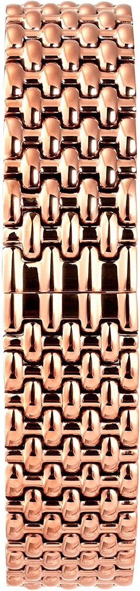 Timex Ladies Milano Watch with Black Dial and Rose Gold Bracelet TW2T90500