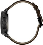 Timex Trend Mens Chronograph Watch with Black Dial and Brown Strap TW2U02100
