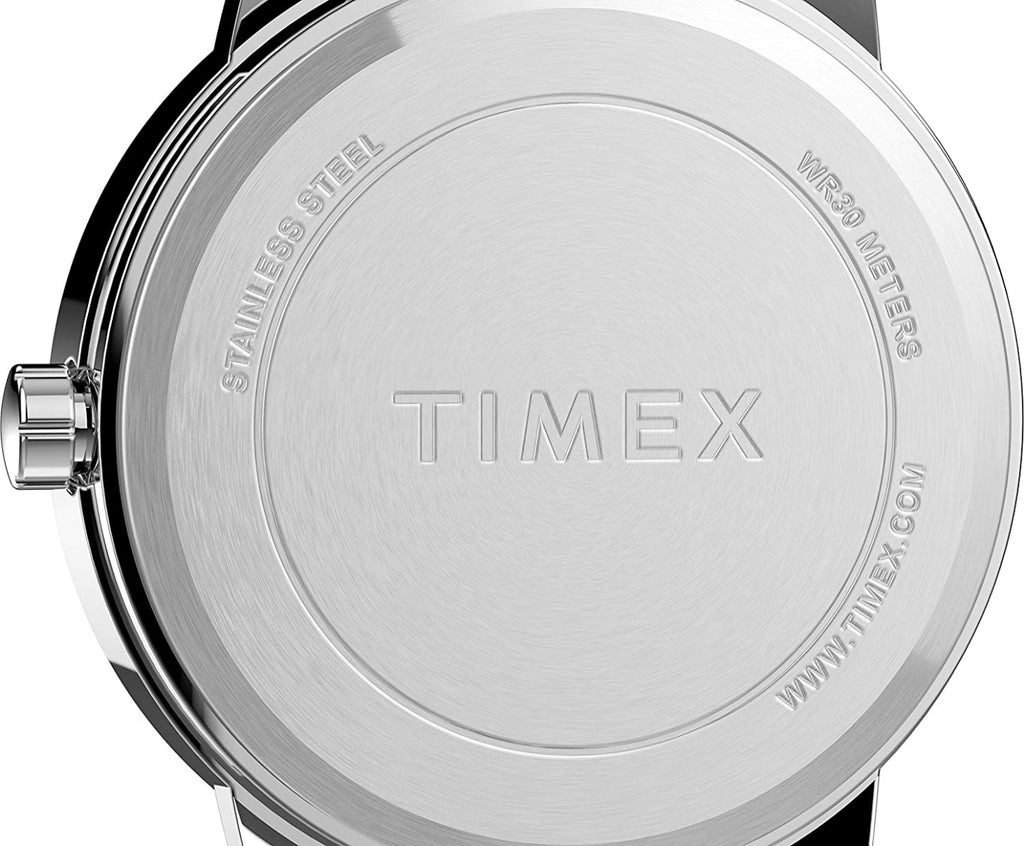 Timex Ladies Easy Reader Watch with White Indiglo Dial and Silver Expander Band TW2U08600