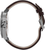 Timex Mens Watch with Blue Dial and Brown Leather Strap TW2U13000