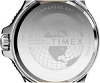 Timex Mens Watch with Blue Dial and Brown Leather Strap TW2U13000