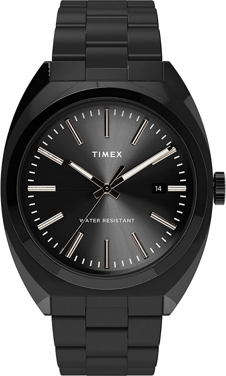 Timex Men's Milano XL Watch with Black Dial and Back Strap TW2U15500