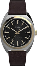 Timex Men's Milano XL Watch with Black Dial and Brown Strap TW2U15800