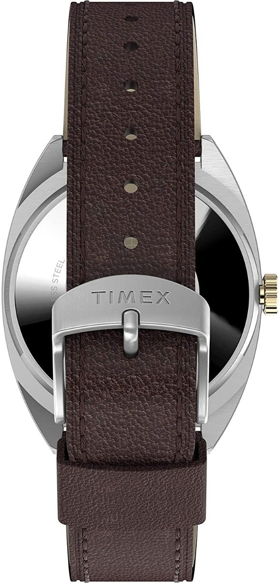 Timex Men's Milano XL Watch with Black Dial and Brown Strap TW2U15800
