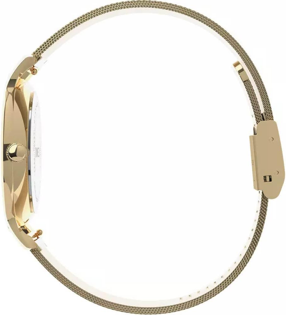 Timex Full Bloom Ladies Watch with Pink Dial and Gold Strap TW2U19100