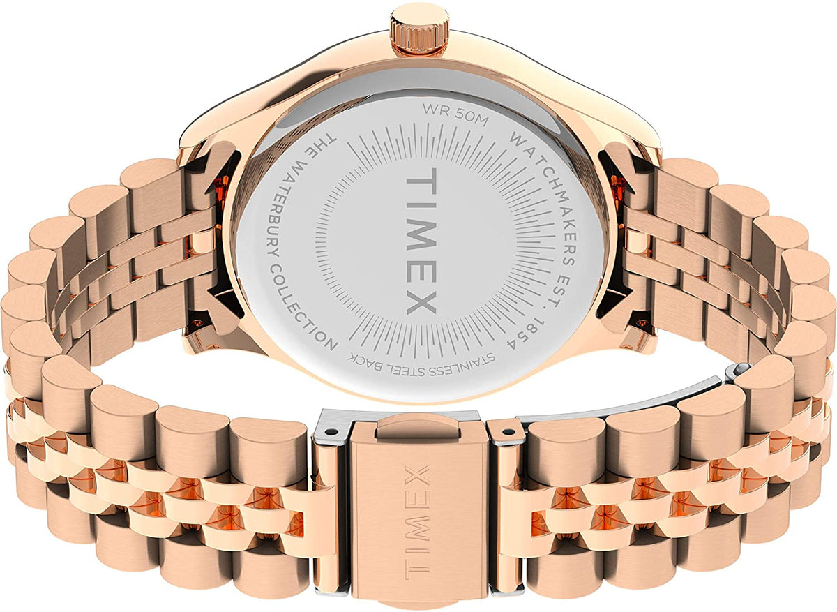 Timex Women's Waterbury Neon Watch with Rose Gold Bracelet TW2U23300