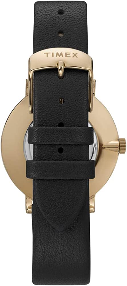 Timex Celestial Opulence Ladies Watch with Black Leather Strap TW2U41200