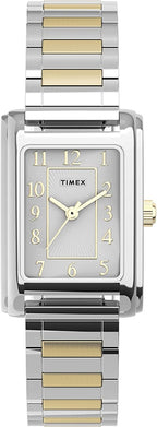 Timex Ladies Meriden Watch with Silver Dial and Two Tone Expanding Bracelet TW2U44200