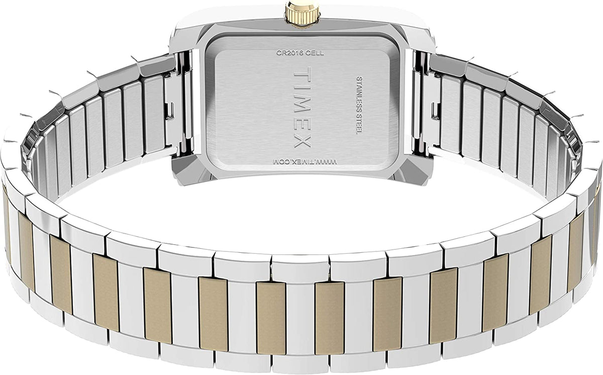 Timex Ladies Meriden Watch with Silver Dial and Two Tone Expanding Bracelet TW2U44200