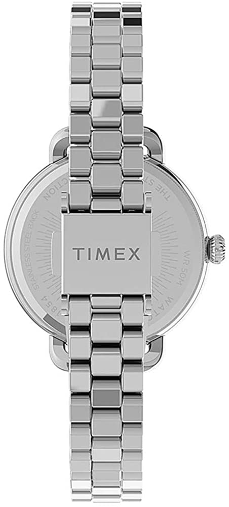 Timex Ladies Demi Watch with White Dial and Silver Bracelet TW2U60300