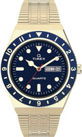 Timex Men's Watch with Blue Dial and Gold Bracelet TW2U62000