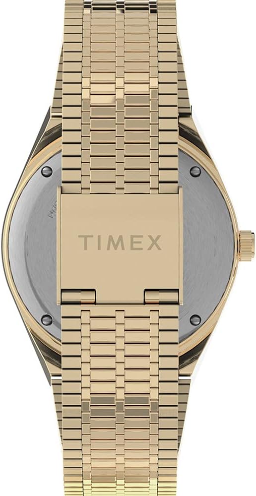 Timex Men's Watch with Blue Dial and Gold Bracelet TW2U62000