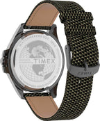 Timex Mens Watch with Black Dial and Green Strap TW2U81900