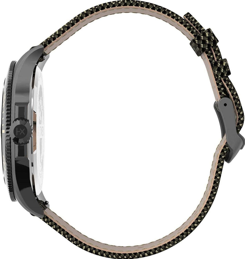 Timex Mens Watch with Black Dial and Green Strap TW2U81900