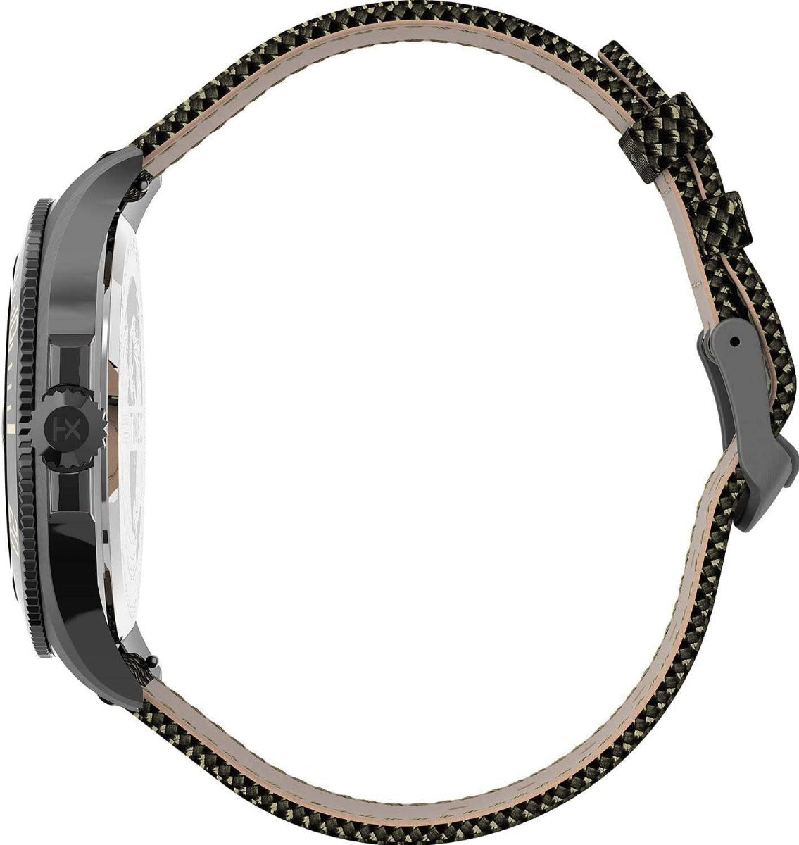 Timex Mens Watch with Black Dial and Green Strap TW2U81900