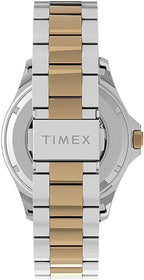 Timex Mens Automatic Watch with Blue Dial and Two Tone Bracelet TW2U83500