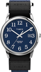 Timex Mens Watch with Blue Dial and Black Canvas Strap TW2U85000