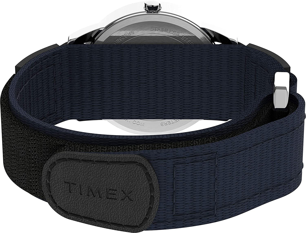 Timex Mens Watch with Blue Dial and Black Canvas Strap TW2U85000