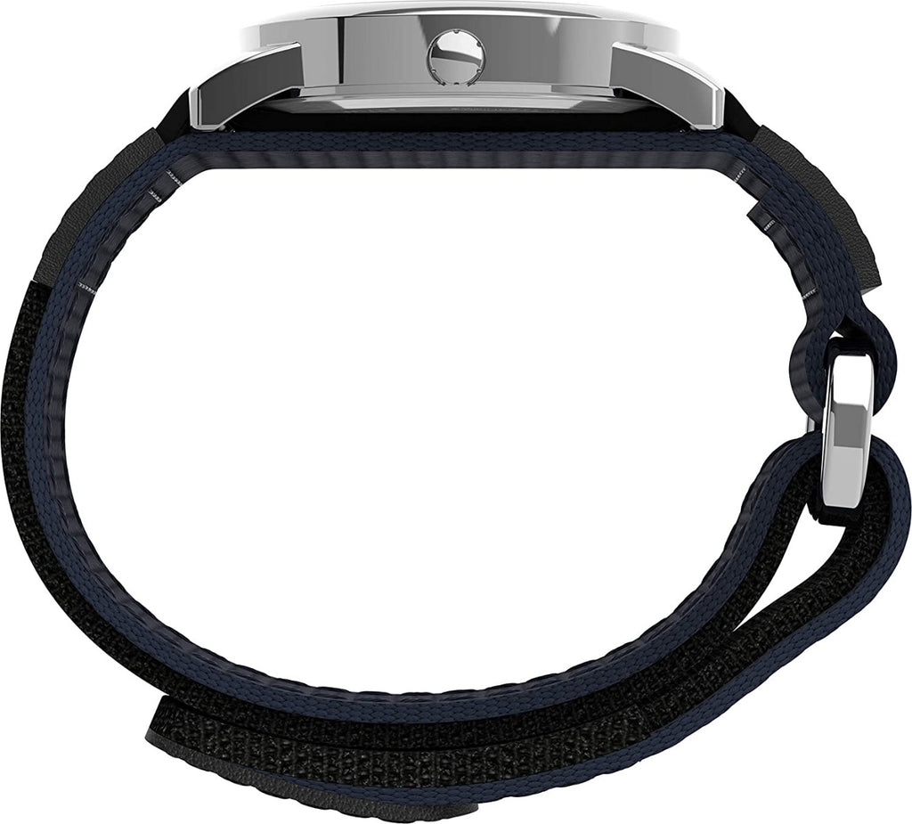 Timex Mens Watch with Blue Dial and Black Canvas Strap TW2U85000