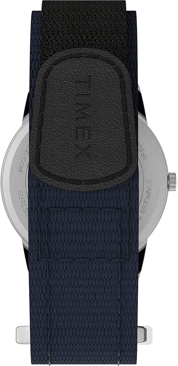 Timex Mens Watch with Blue Dial and Black Canvas Strap TW2U85000