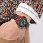 Timex Waterbury Mens Watch with Blue Dial and Brown Strap TW2U90500