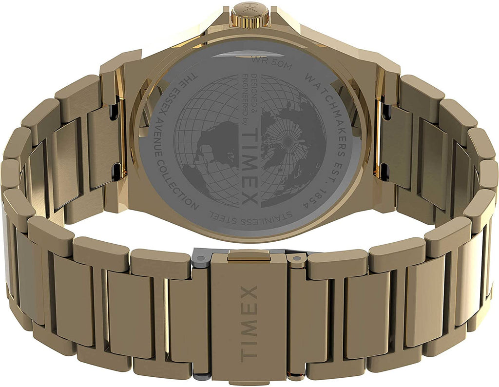 Timex Trend Essex Ave Mens Watch with Gold Bracelet TW2V02100