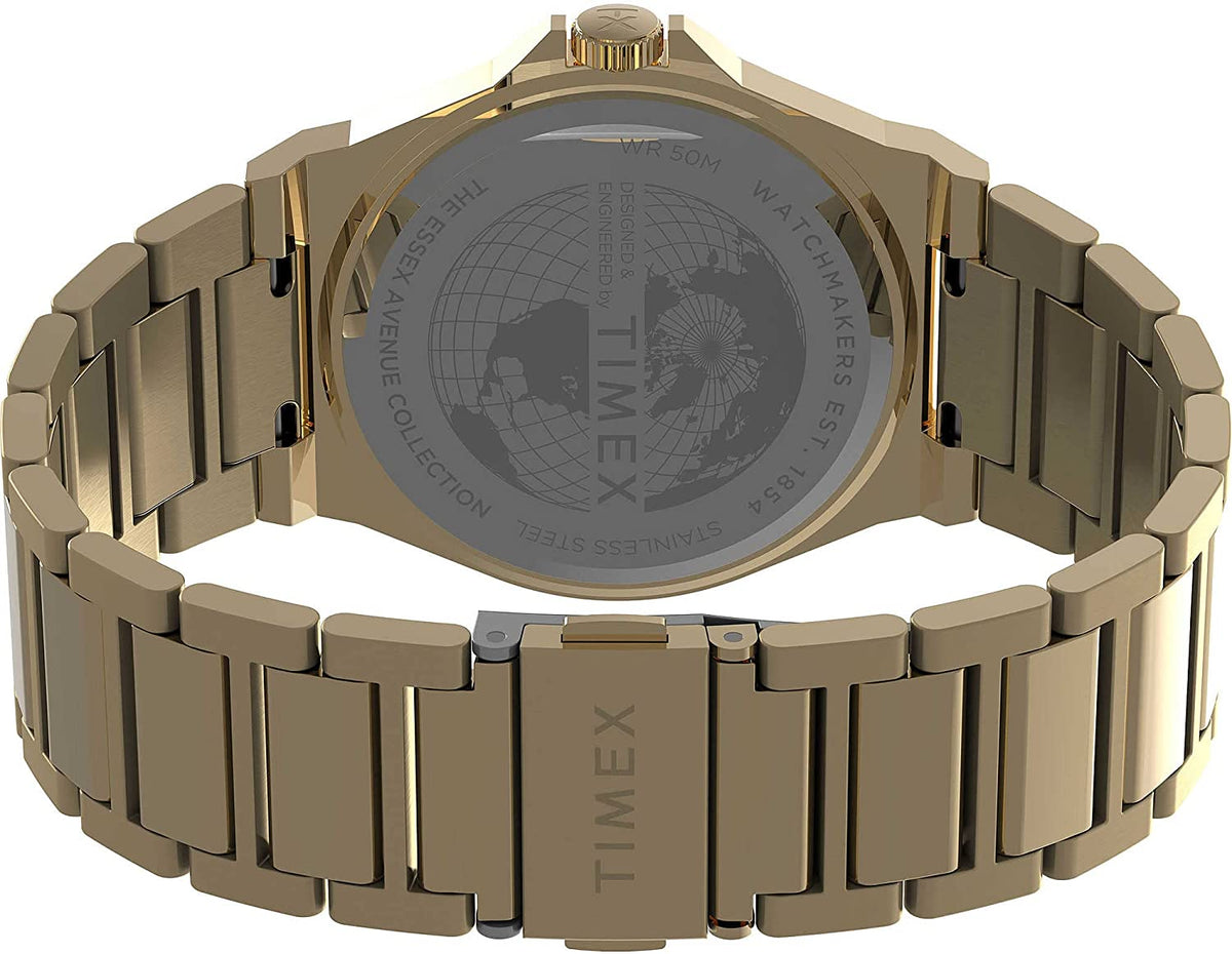 Timex Trend Essex Ave Mens Watch with Gold Bracelet TW2V02100
