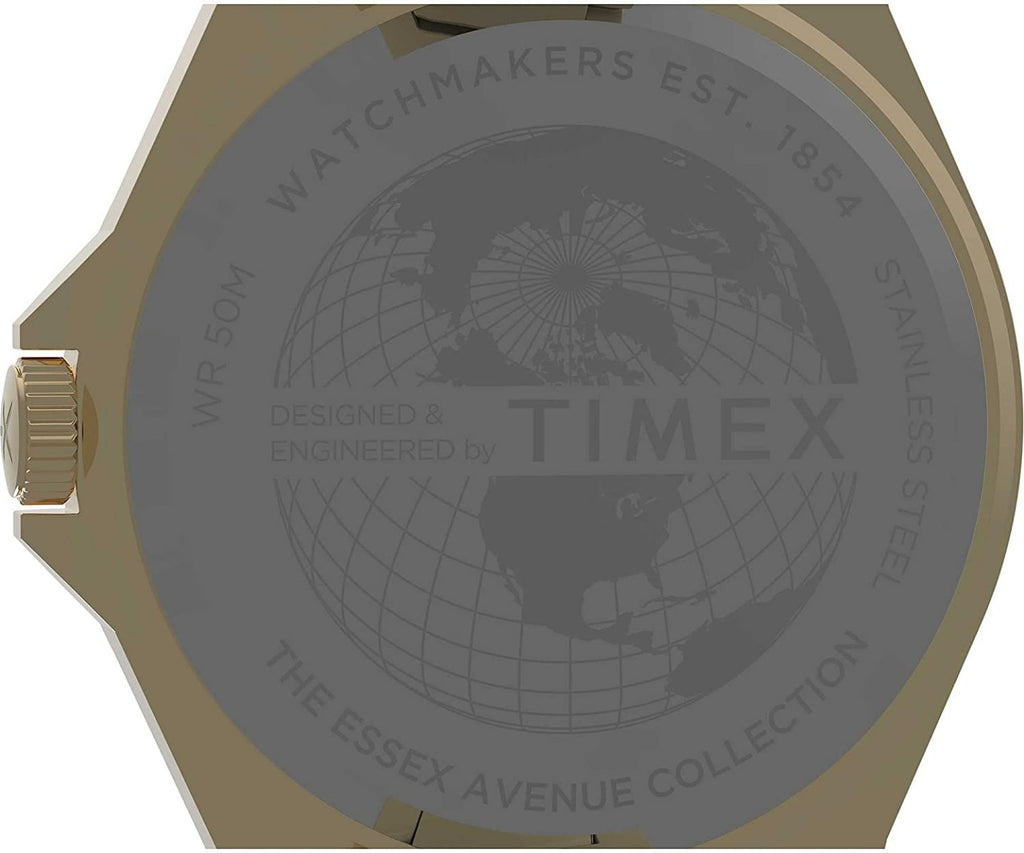 Timex Trend Essex Ave Mens Watch with Gold Bracelet TW2V02100