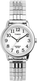 Timex Ladies Watch with White Dial and Stainless Steel Expanding Strap TW2V05800