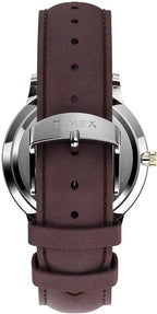 Timex Waterbury Mens Watch with White Dial and Brown Strap TW2V28800