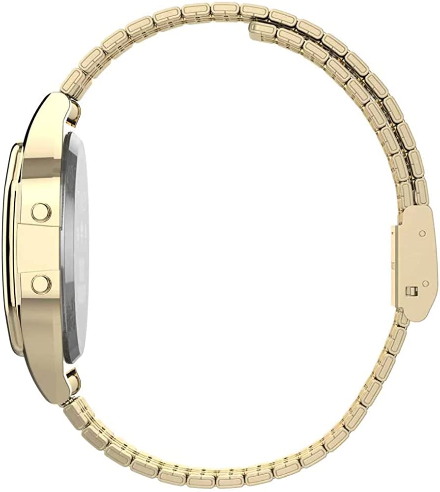 Timex Space Invaders Retro Digital Watch with Gold Bracelet TW2V30100