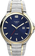 Timex Solar Men's Watch with Blue Dial and Silver Two Tone Bracelet TW2V39700