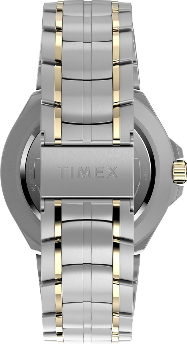 Timex Solar Men's Watch with Blue Dial and Silver Two Tone Bracelet TW2V39700