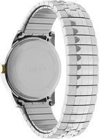 Timex Easy Reader Mens Watch with Black Dial and Silver Expanding Strap TW2V40200