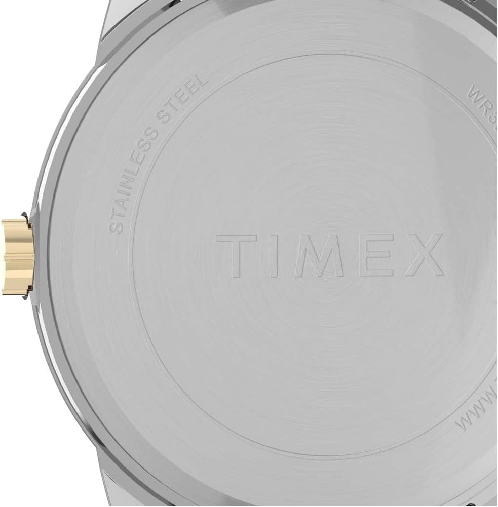 Timex Easy Reader Mens Watch with Black Dial and Silver Expanding Strap TW2V40200