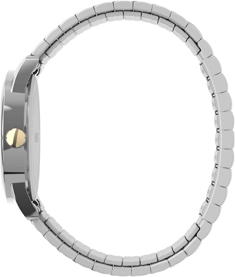 Timex Easy Reader Mens Watch with Black Dial and Silver Expanding Strap TW2V40200